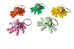 llaveros pulpo articulado 3D