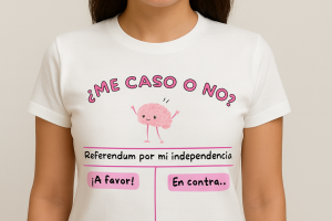 Camiseta despedida mujer ¿Me caso o no? + Boli