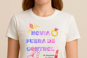Camiseta despedida Novia fuera de control