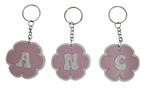 Llavero flor letra personalidad 3D