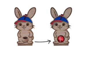 Porta huevo pequeño de pascua bunny