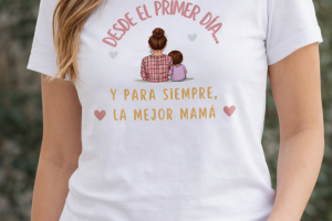 Camiseta desde el primer día y para siempre, la mejor mamá